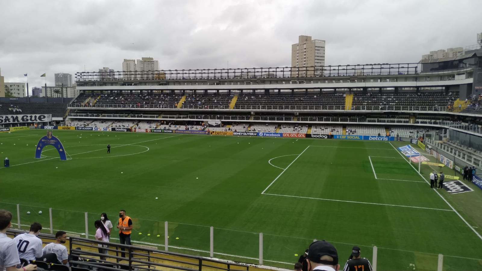 Vila Belmiro stadium, home of Santos, before a match — Neymar red card match venue