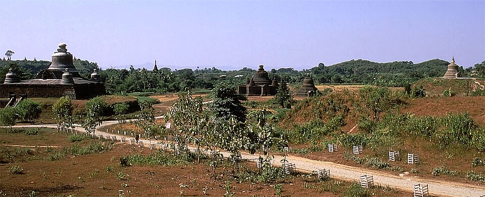 Temples and fields at Mrauk U in Rakhine State, where the UN Myanmar war crimes report says civilians face continuing conflict