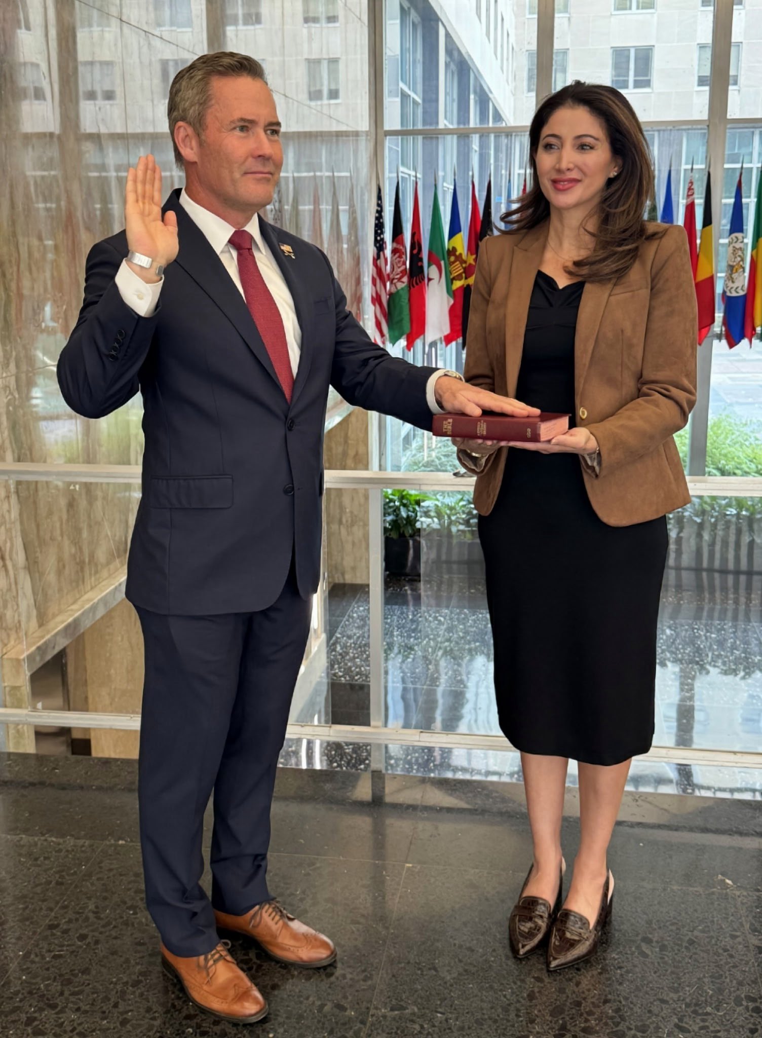 Mike Waltz at his swearing-in as US ambassador to the United Nations