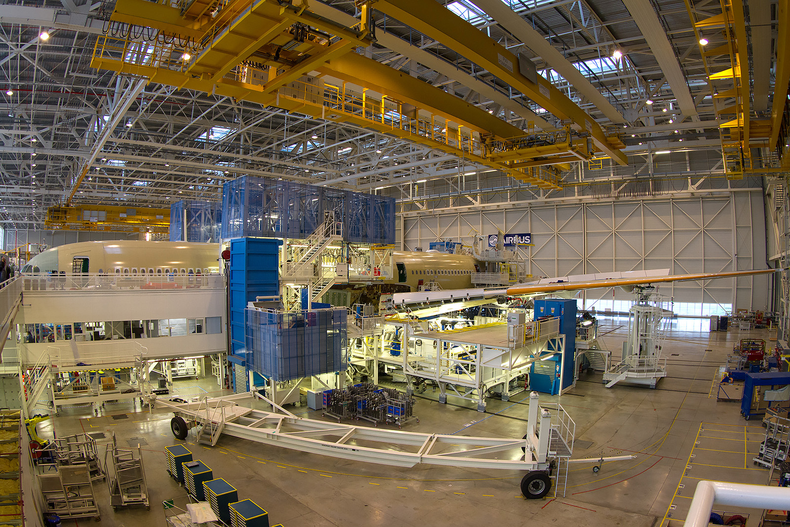 Airbus production in Toulouse — aerospace deliveries drove the swing in French exports in the third quarter