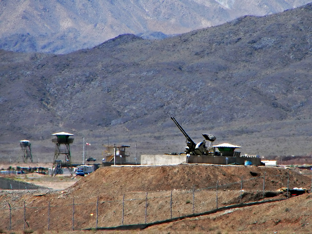 Anti-aircraft guns guarding Iran's Natanz nuclear facility