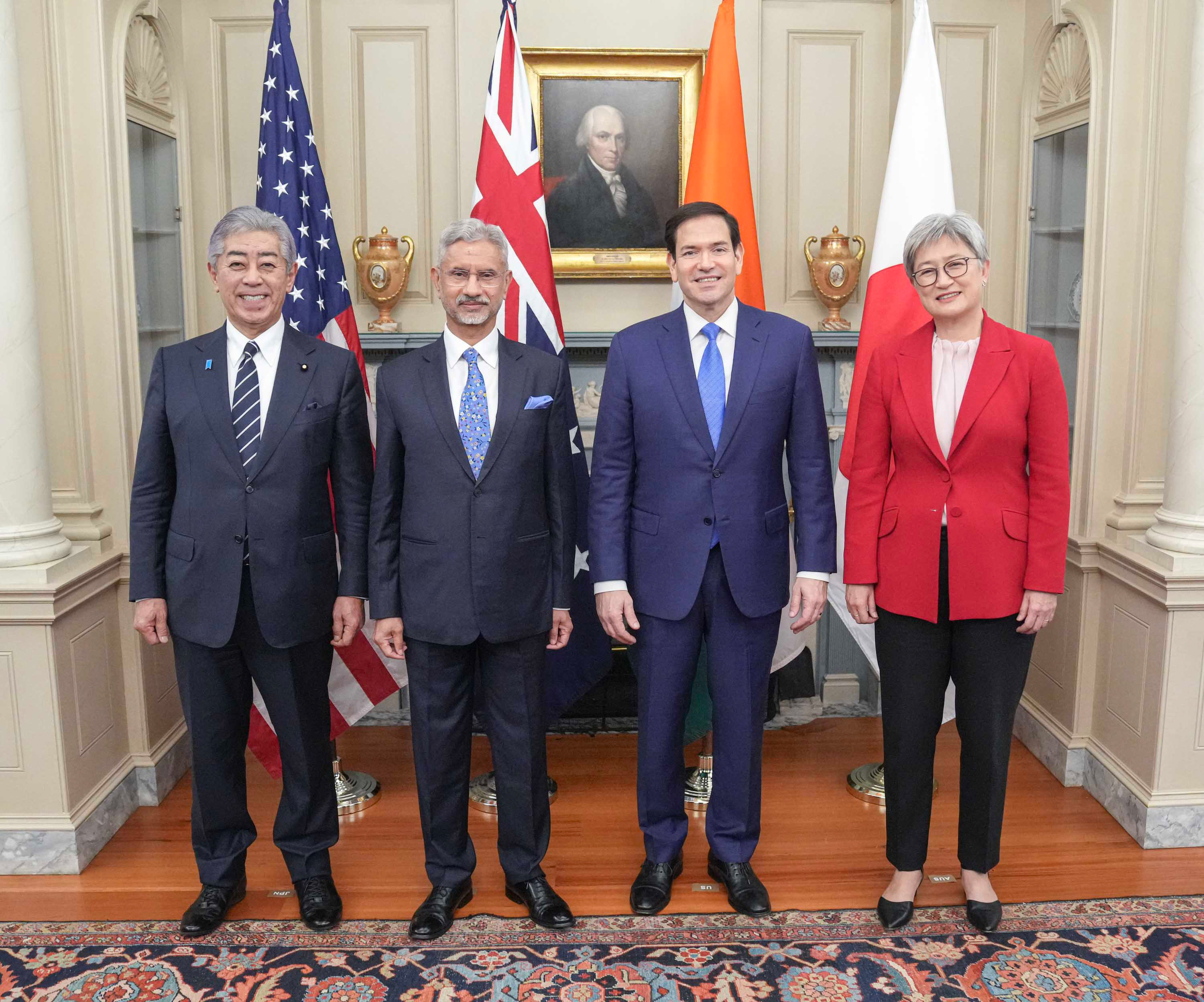 Secretary of State Marco Rubio with Quad foreign ministers — Rubio hosts the G20 foreign ministers meeting in Atlanta, with a Quad meeting also expected on the sidelines