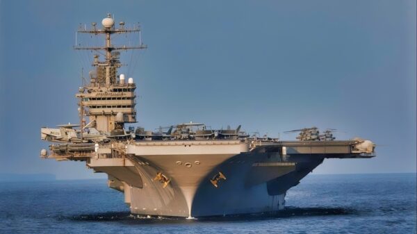 USS Abraham Lincoln underway in an archival U.S. Navy photograph