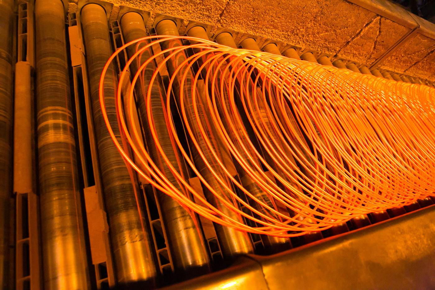 Wire rod production at the ArcelorMittal Kryvyi Rih steel plant in Ukraine in a 2017 file photograph