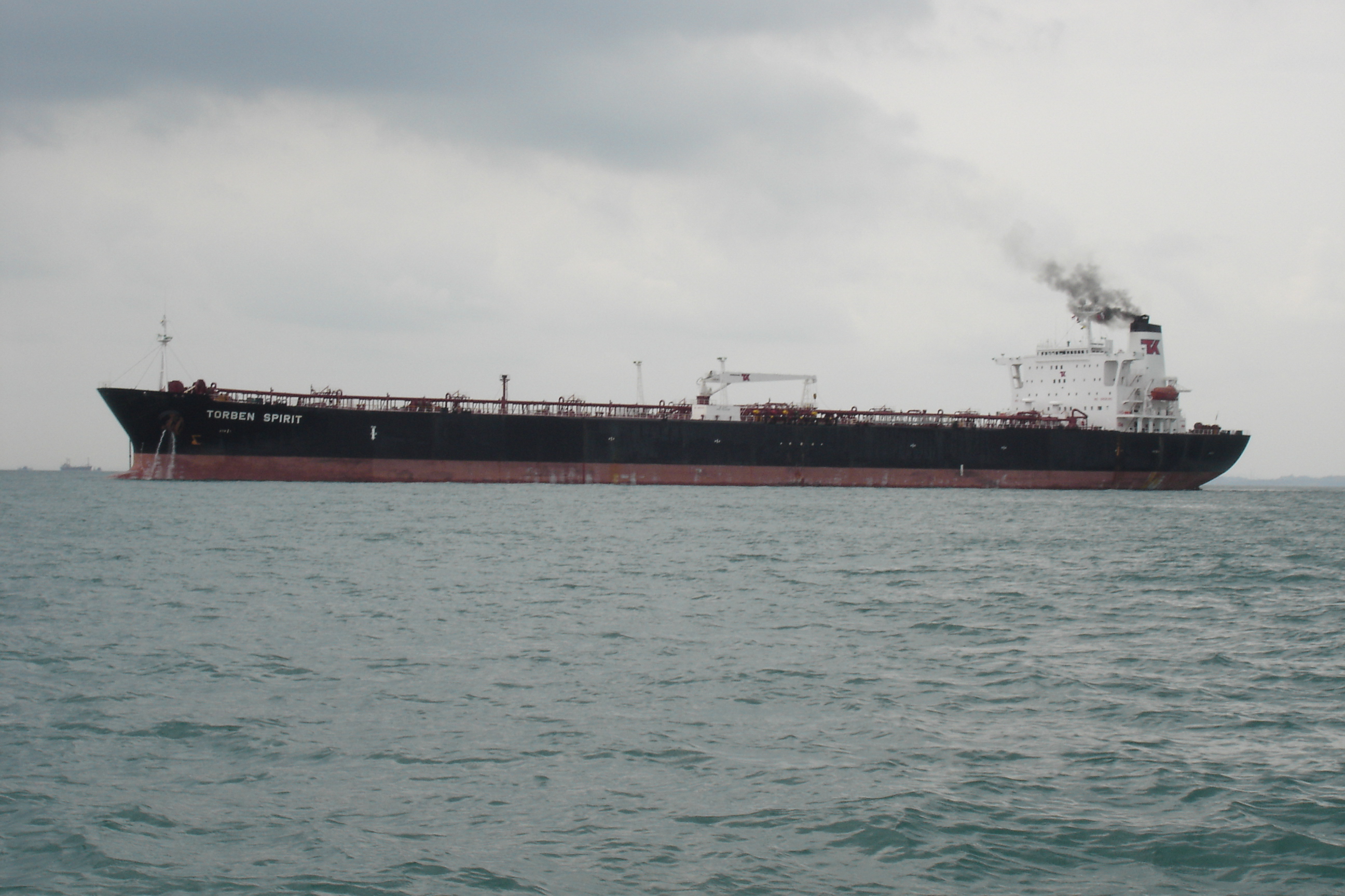 An oil tanker at anchor — file photo illustrating oil prices Brent $110 October 2026 and Hormuz shipping risk