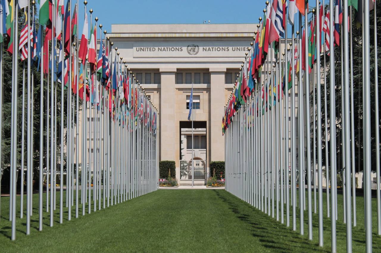 The United Nations headquarters complex in Geneva, where the OHCHR released its 2026 settlements database update