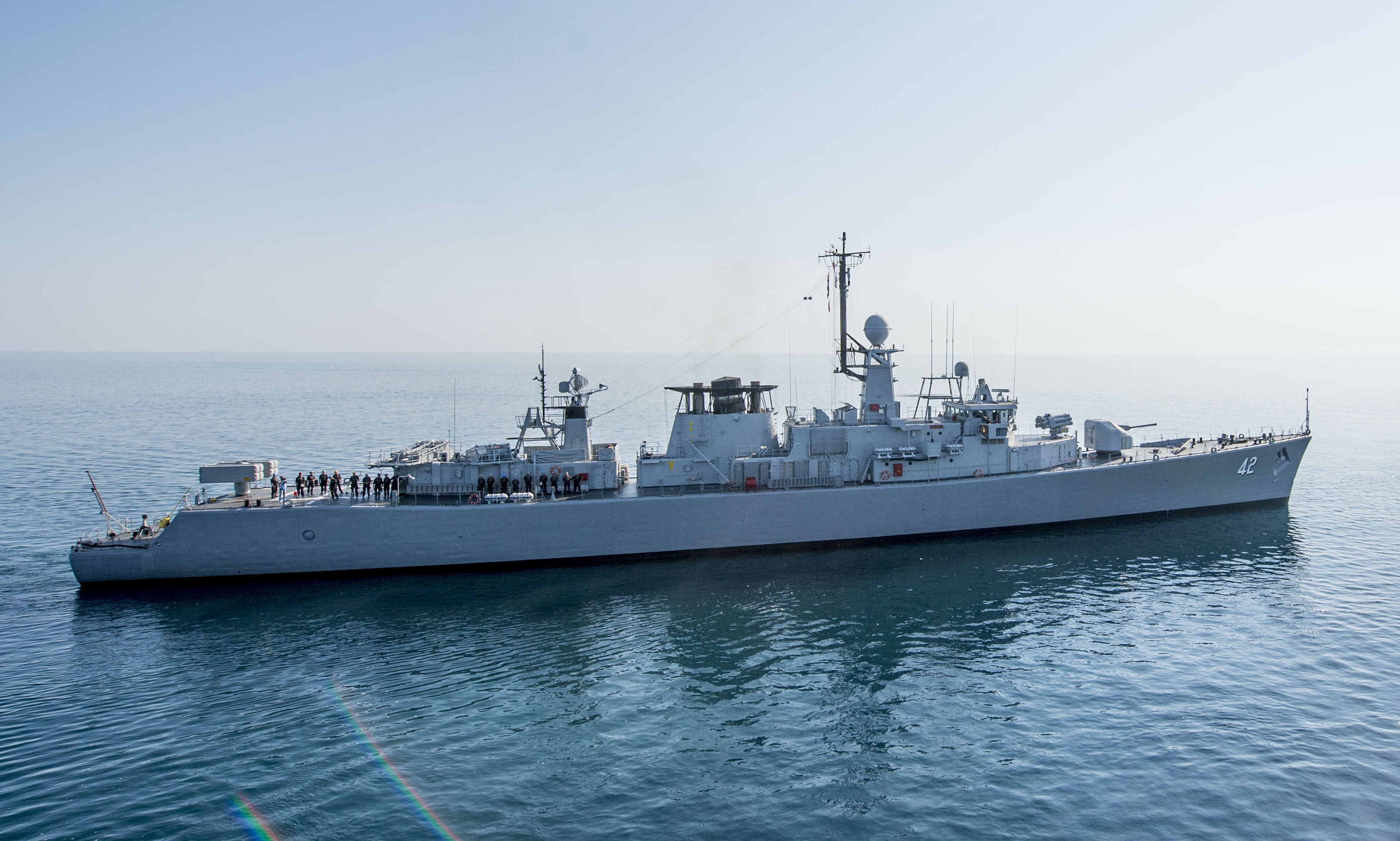The Bulgarian Navy frigate Verni underway in the Black Sea — Bulgaria's small navy is central to its maritime surveillance push, NATO Black Sea defence drones file photograph