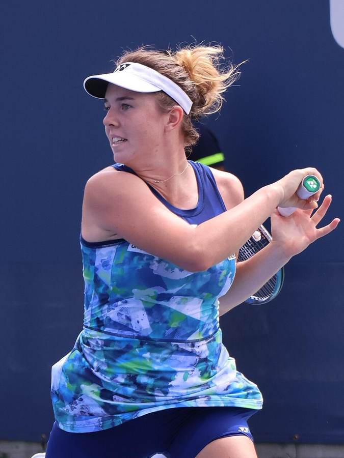 Linda Noskova in action — her win over Elina Svitolina clinched the Billie Jean King Cup 2026 for Czechia