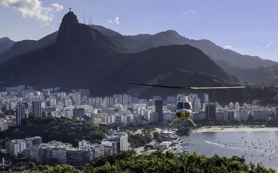 Bell 206L-4 LongRanger in flight, shown as a file image of a similar private helicopter type