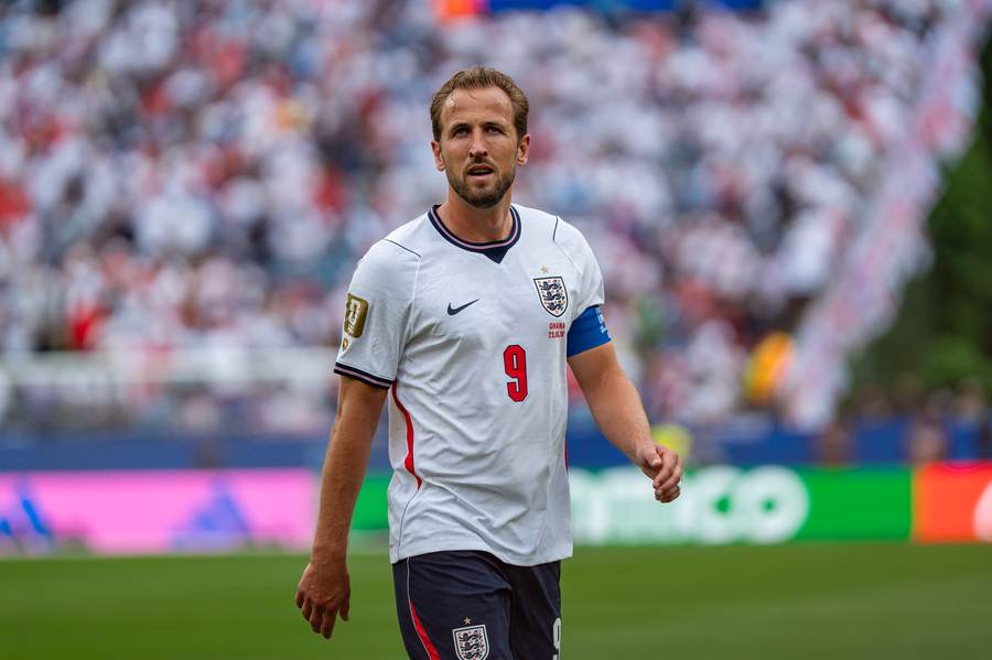 Harry Kane in action for England; he scored twice in the record England 7-0 Croatia Nations League win in Rijeka