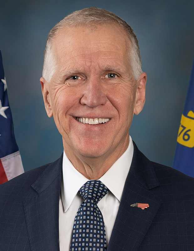 Senator Thom Tillis, who called the execution livestream plan 'beyond disgusting'