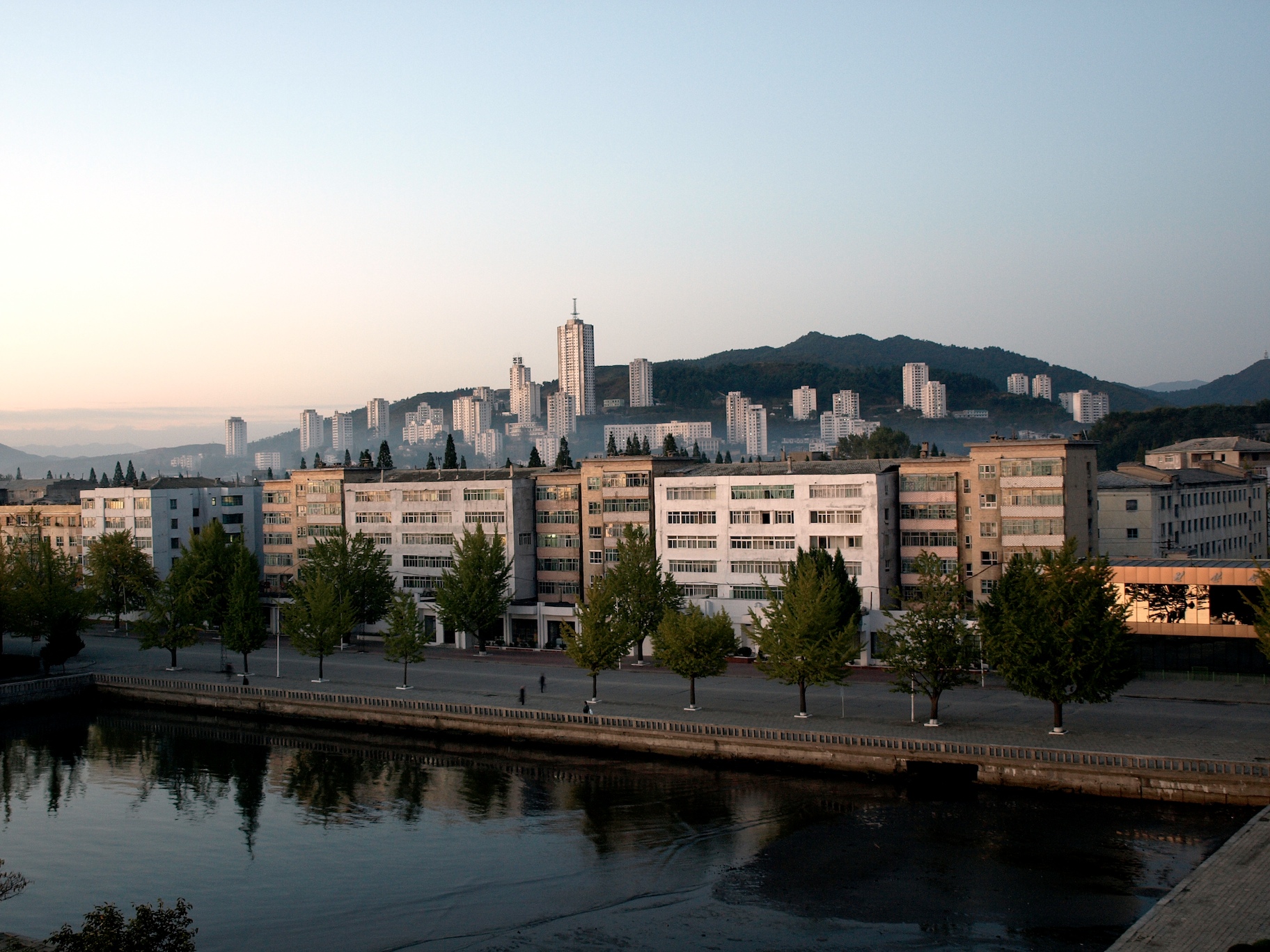 Wonsan, North Korea's East Sea port city, at dawn — file photo for the North Korea submarine cruise missile test