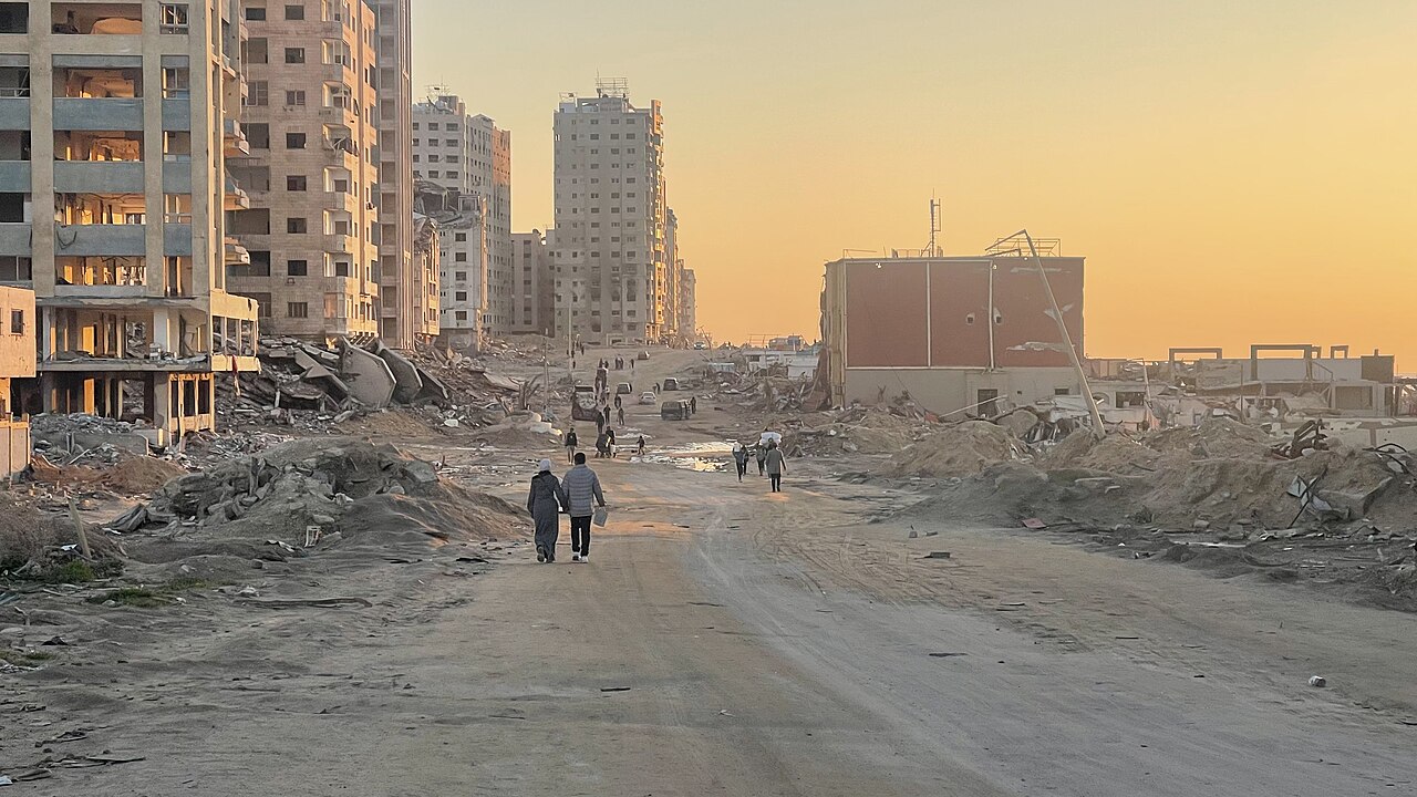 Damaged buildings in Gaza City after Israeli airstrikes, Gaza war, September 2026