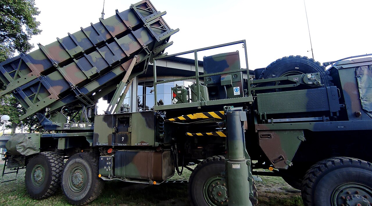 Patriot launcher representing the partner air defenses requested in Zelenskyy's nightly address warning October 2026
