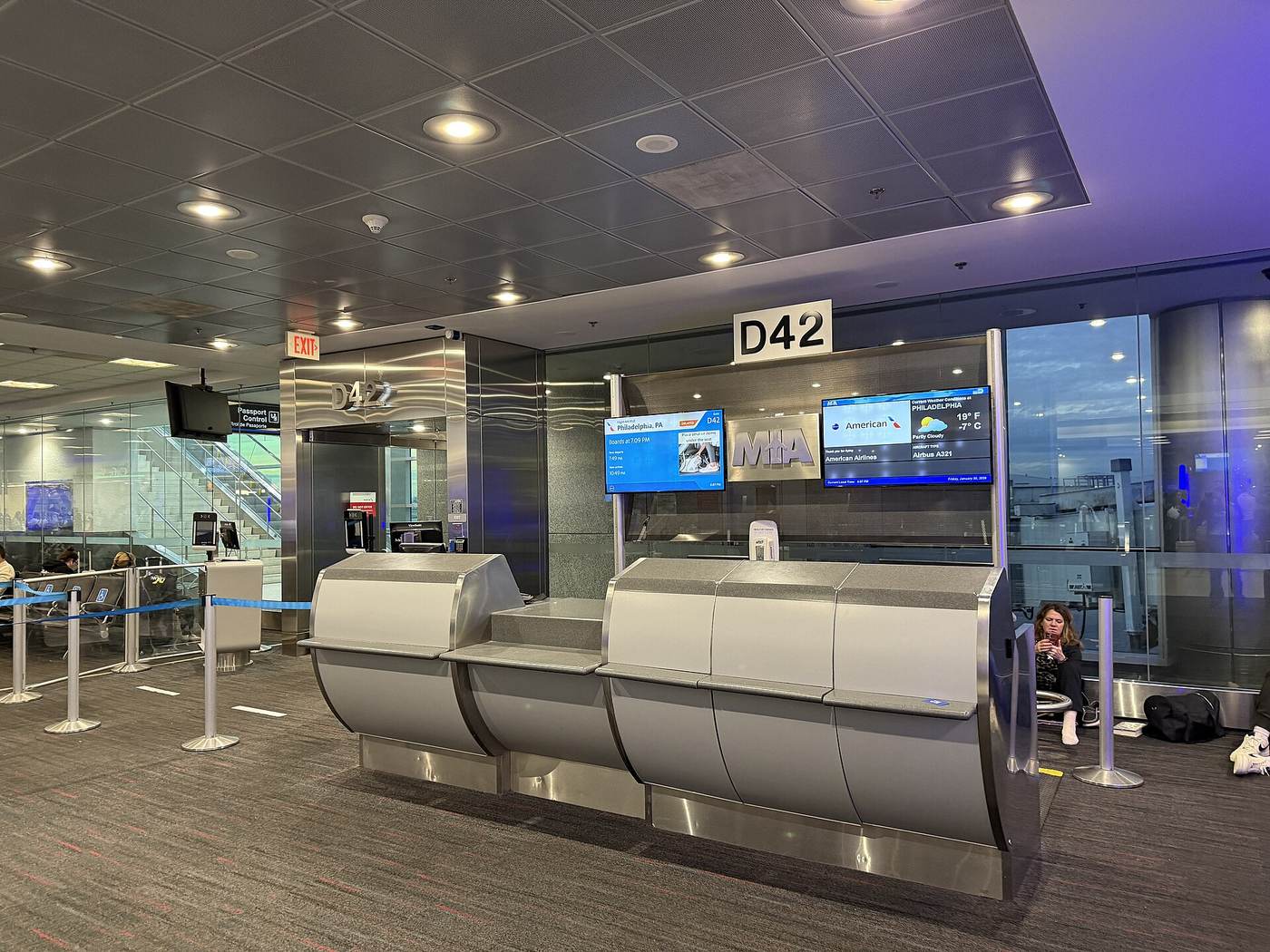Gate D42 at Miami International Airport