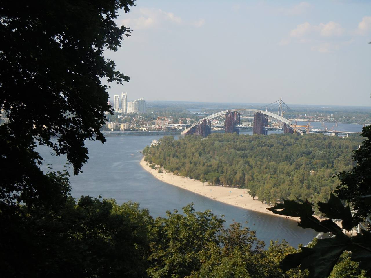 Dnipro River and Kyiv skyline in Ukraine — Russia struck Kyivstar's Kyiv headquarters and data centres on September 27, 2026