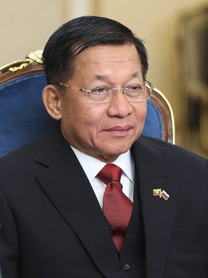 Min Aung Hlaing at the Kremlin in March 2025; the Min Aung Hlaing Malaysia visit is scheduled for October 2026