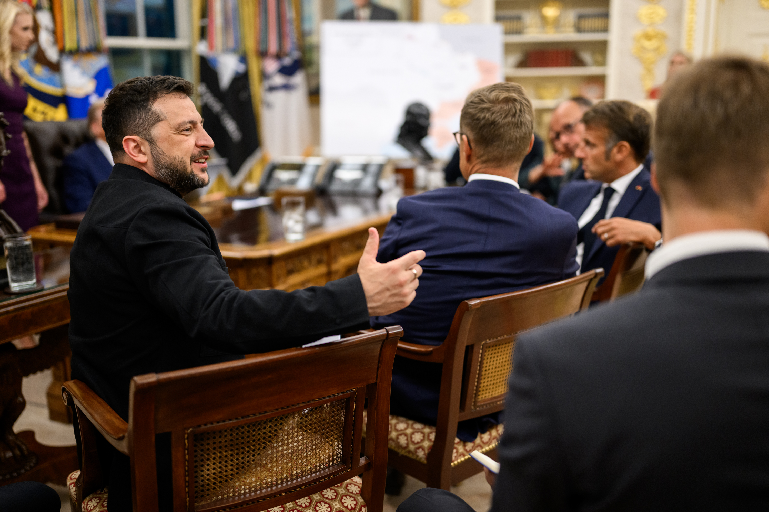 President Volodymyr Zelenskyy at a briefing, Trump Zelenskyy more difficult than Putin row