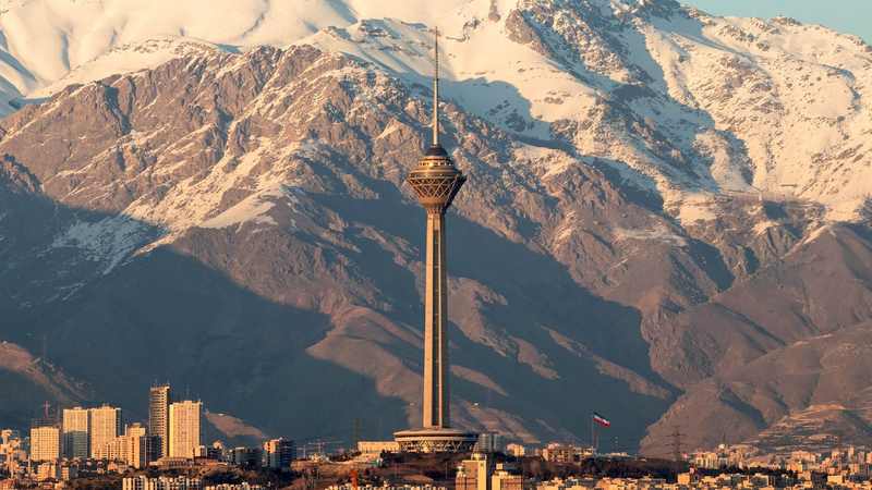 Tehran skyline with Milad Tower, Iran