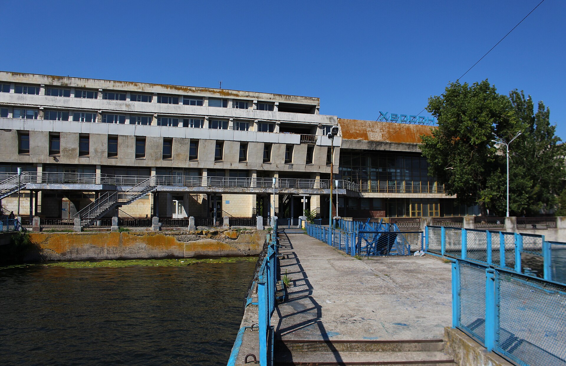 Kherson, across the Dnipro from Russian-held Oleshky