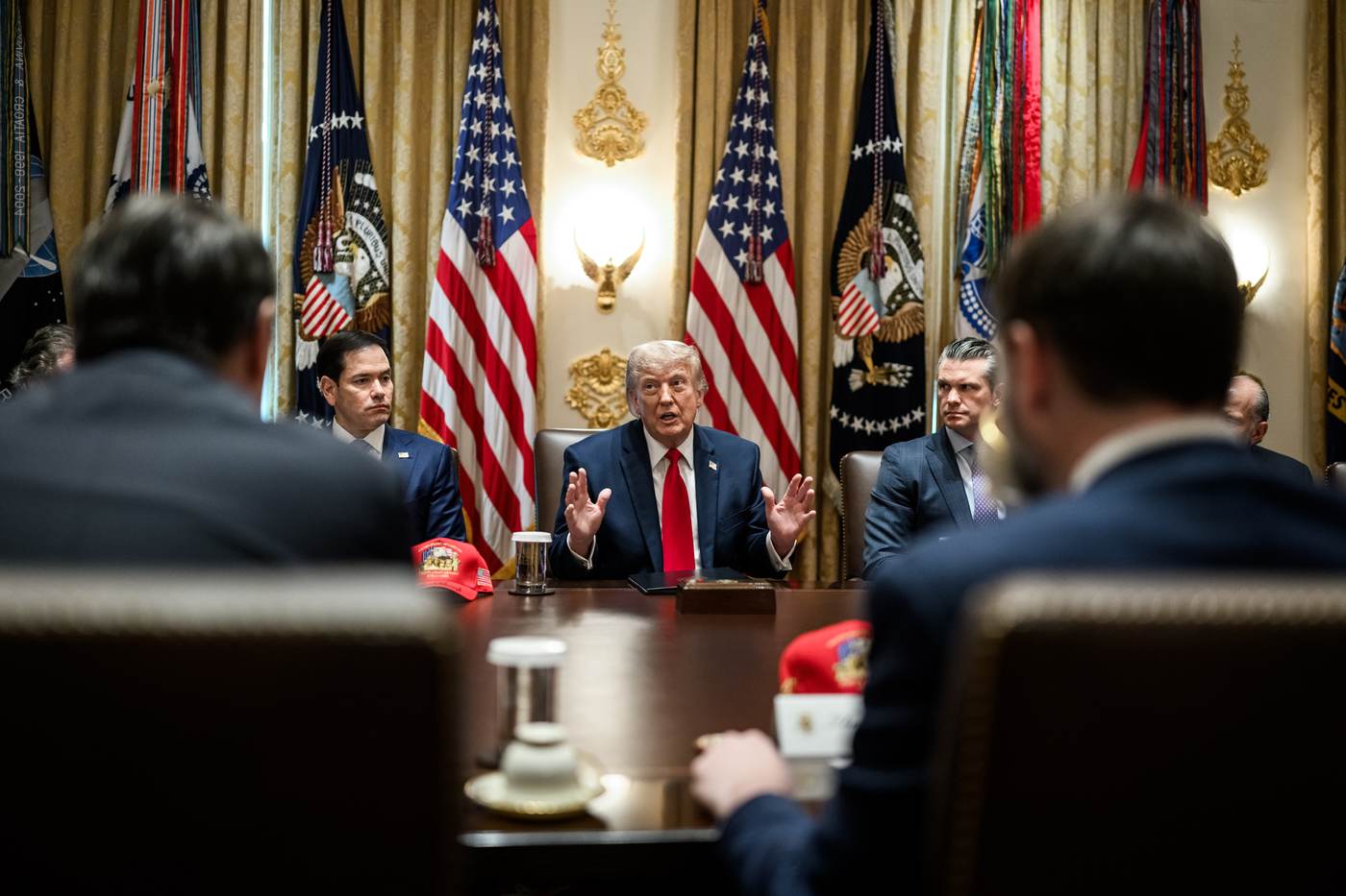 President Donald Trump at the White House during his 2026 cabinet meeting