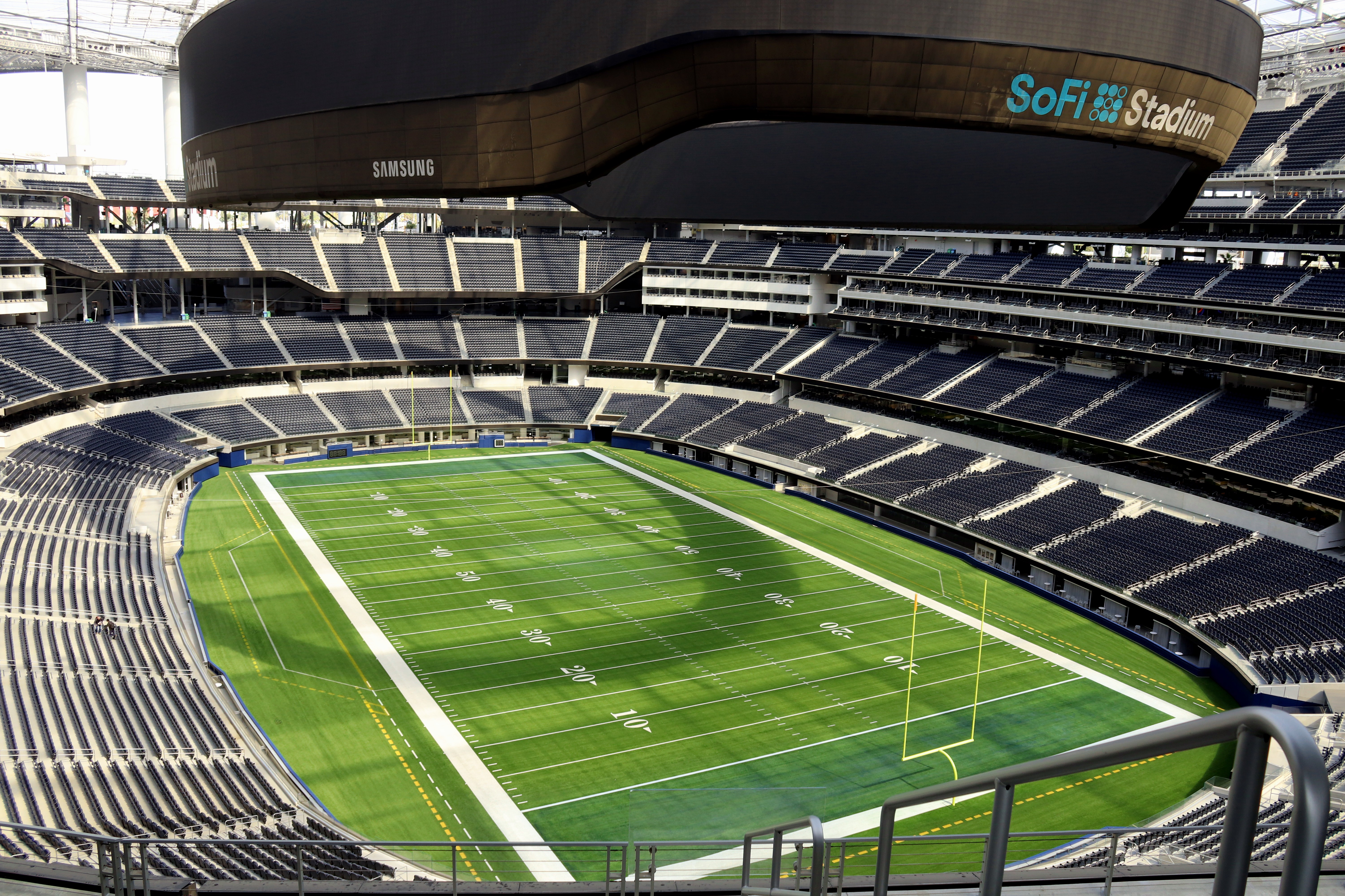Cardinals vs Rams score — SoFi Stadium interior in Inglewood, California