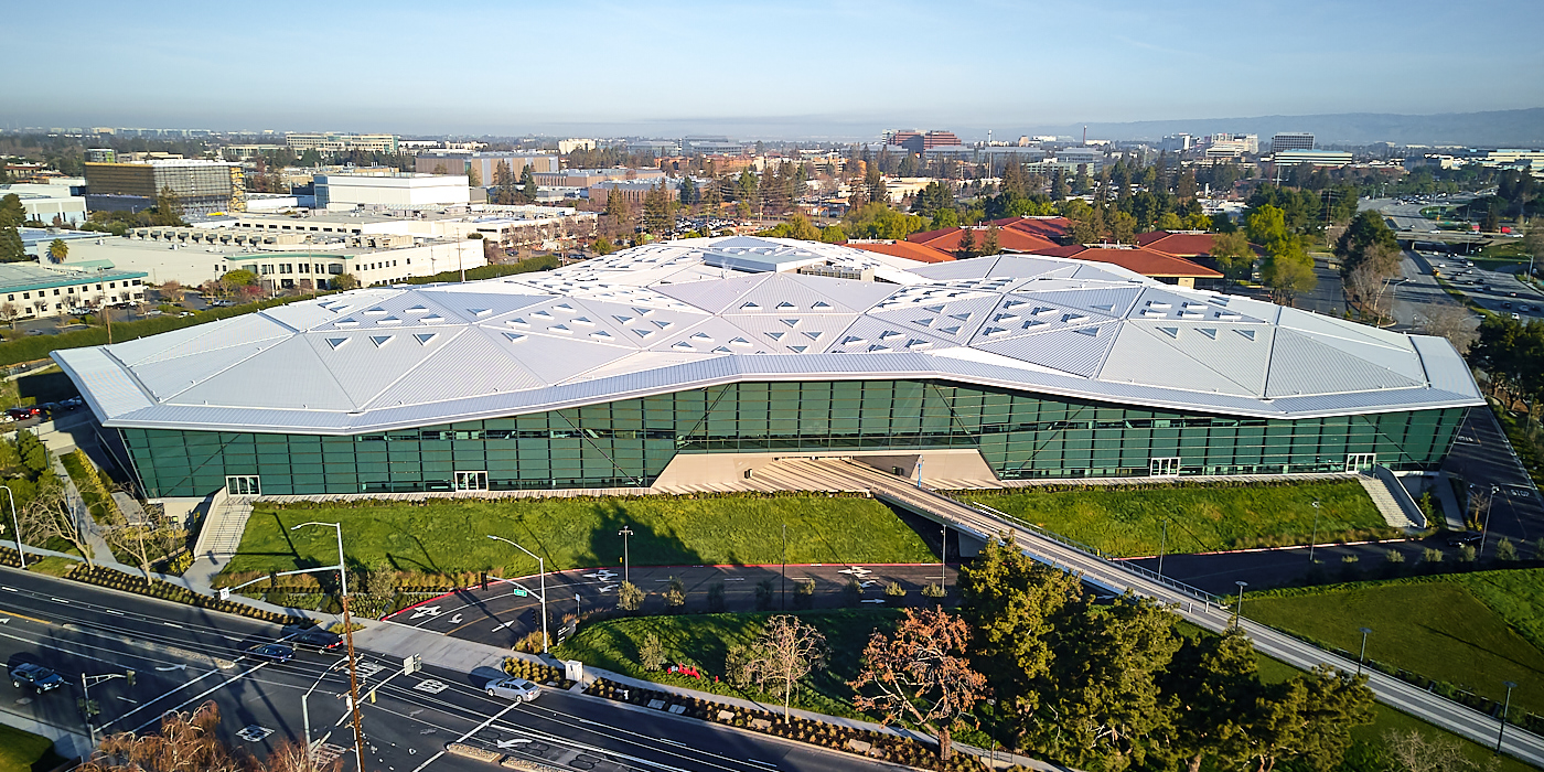 An aerial view of NVIDIA's headquarters in Santa Clara, California — the company's Vera CPU is its first processor designed specifically for agentic AI workloads, file photo