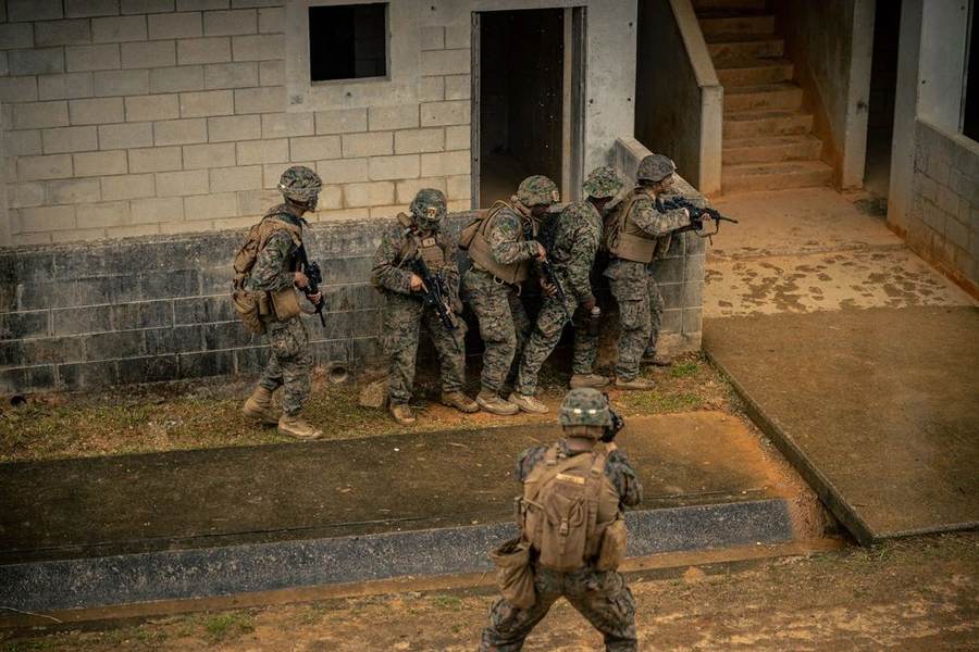 U.S. Marines with III Marine Expeditionary Force training at Camp Hansen in Okinawa in 2025