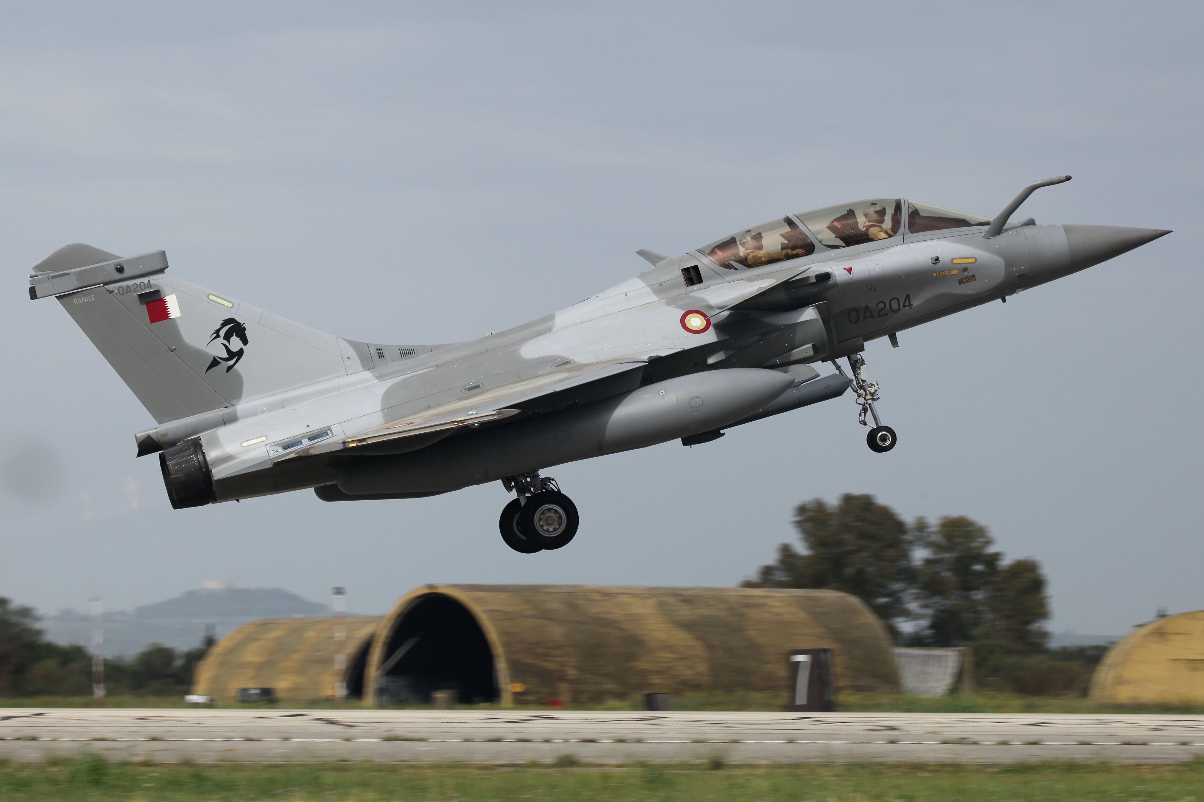 Turkey Qatar Pakistan Indonesia defence agreement — a Qatar Emiri Air Force Rafale fighter