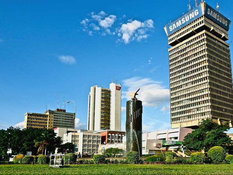 Downtown Lusaka, Zambia, where the U.S. and Zambia signed a $2.49 billion health financing pact on October 8, 2026