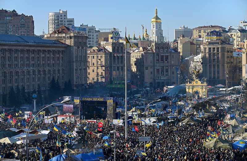 Independence Square in Kyiv in a historical file photo