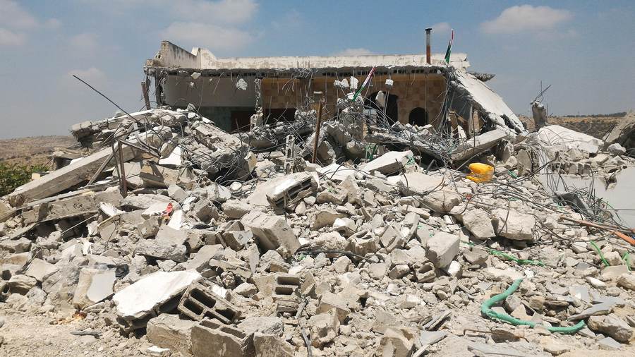 The aftermath of a home demolition in the West Bank documented by human rights monitors.