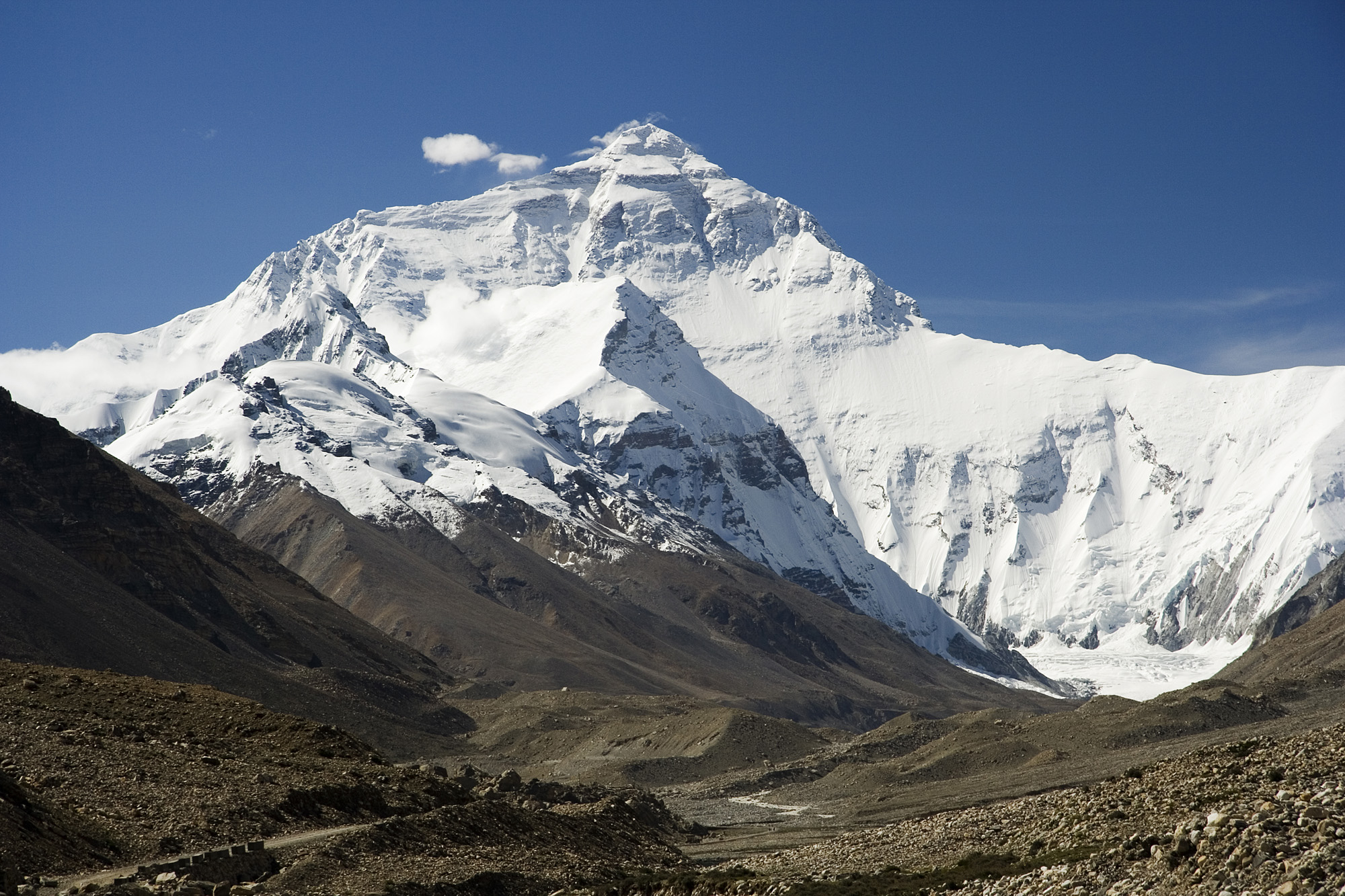 Why does Tibet have earthquakes — the north face of Mount Everest from Tibet, product of the India-Eurasia collision