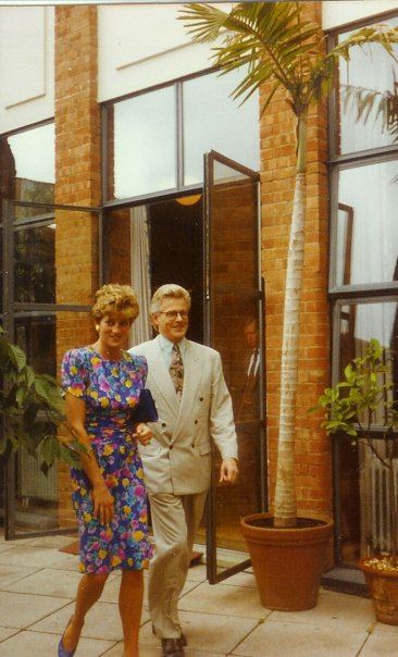 Princess Diana on an official visit to the London Lighthouse HIV/AIDS charity on 20 July 1992
