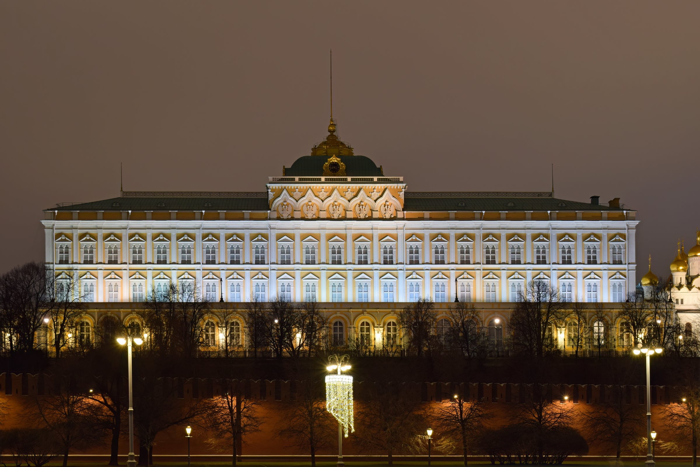 The Grand Kremlin Palace across the Moskva River in Moscow