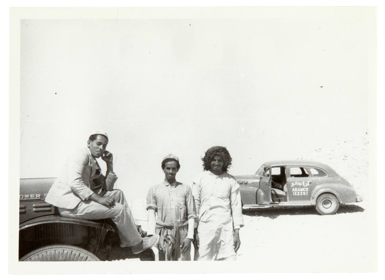 Aramco workers building an oil pipeline in 1951, from the Saudi Aramco archive