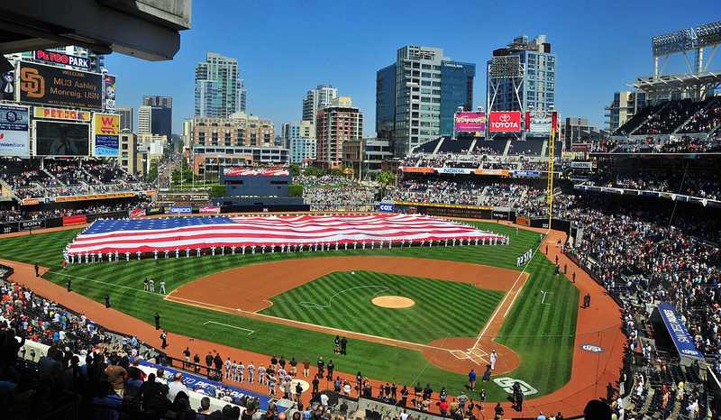 Petco Park crowd in San Diego, site of Padres Brewers NLDS Game 3