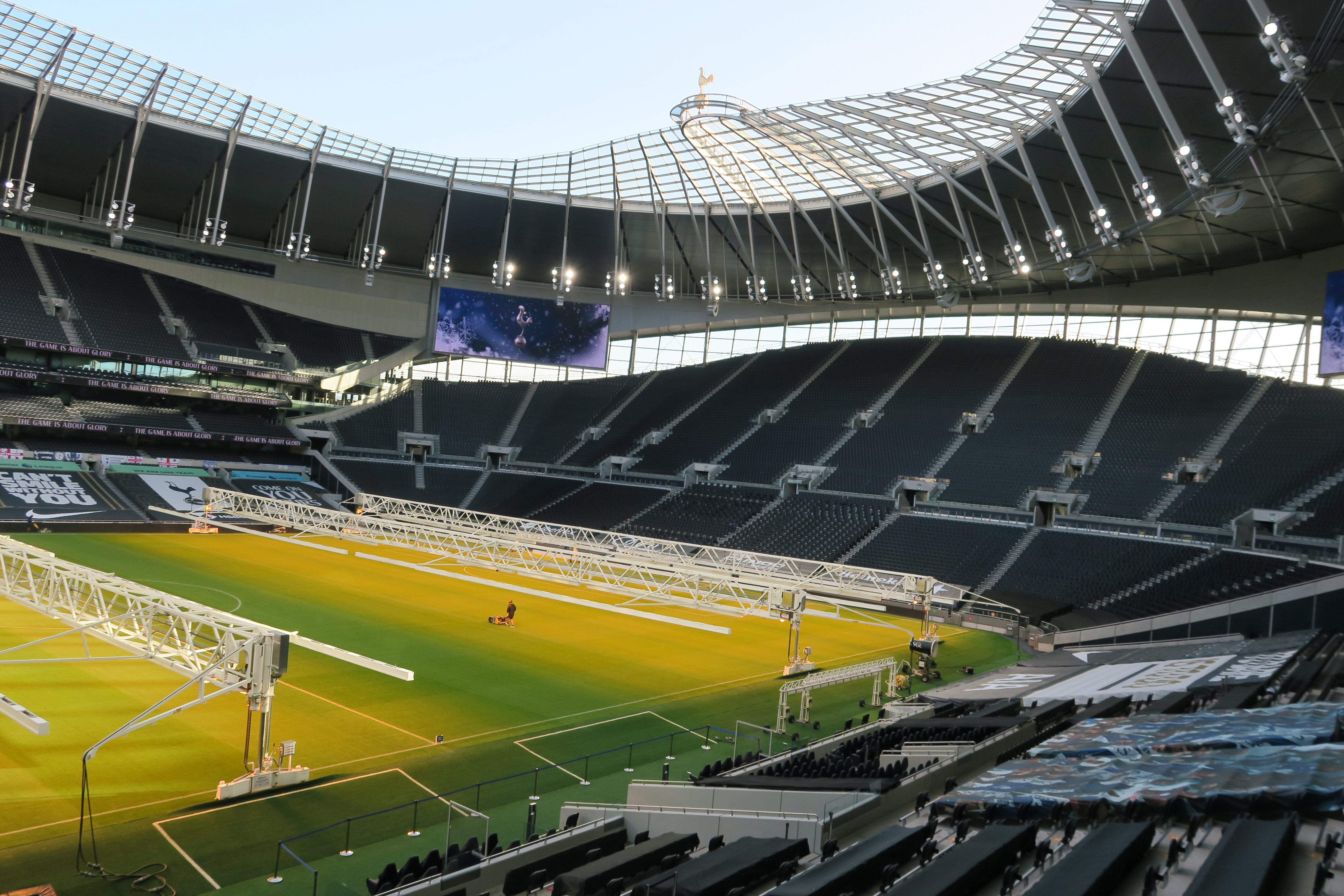 Tottenham Hotspur Stadium in London, where Hurts played on October 11 in the reported blood clot case