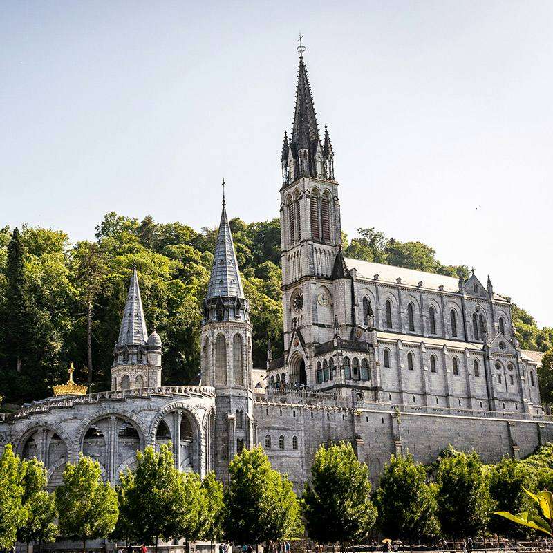 The Sanctuary of Our Lady of Lourdes in France, where Pope Leo XIV celebrated Mass before some 150,000 pilgrims on September 27, 2026