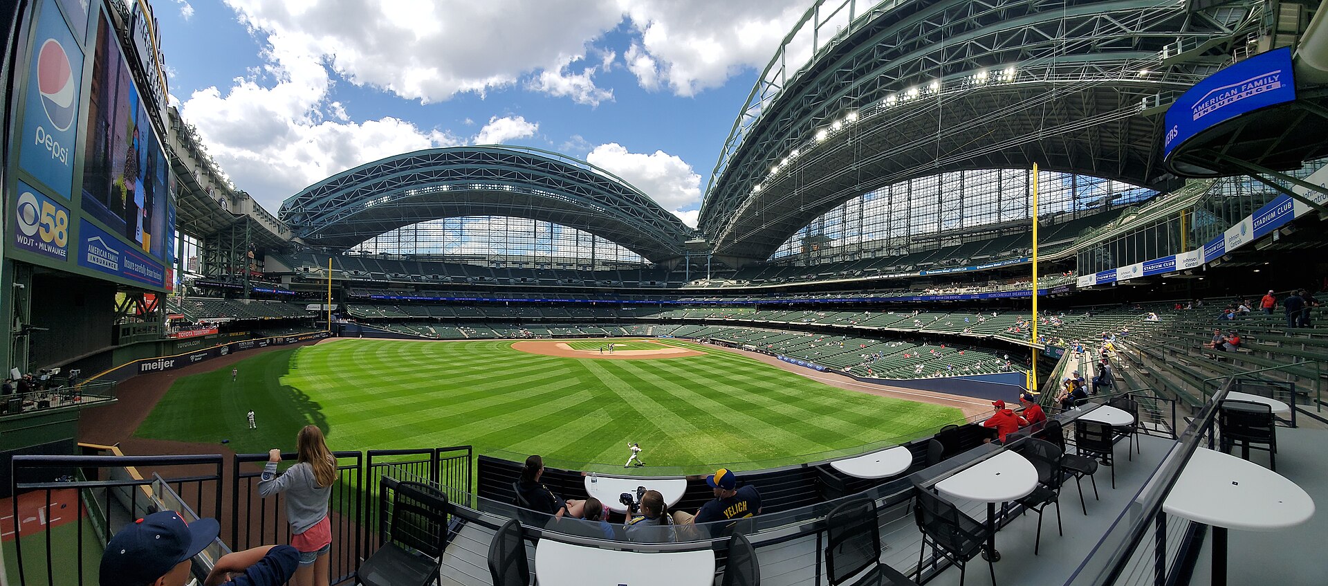American Family Field panoramic view, home of the Milwaukee Brewers World Series champions 2026