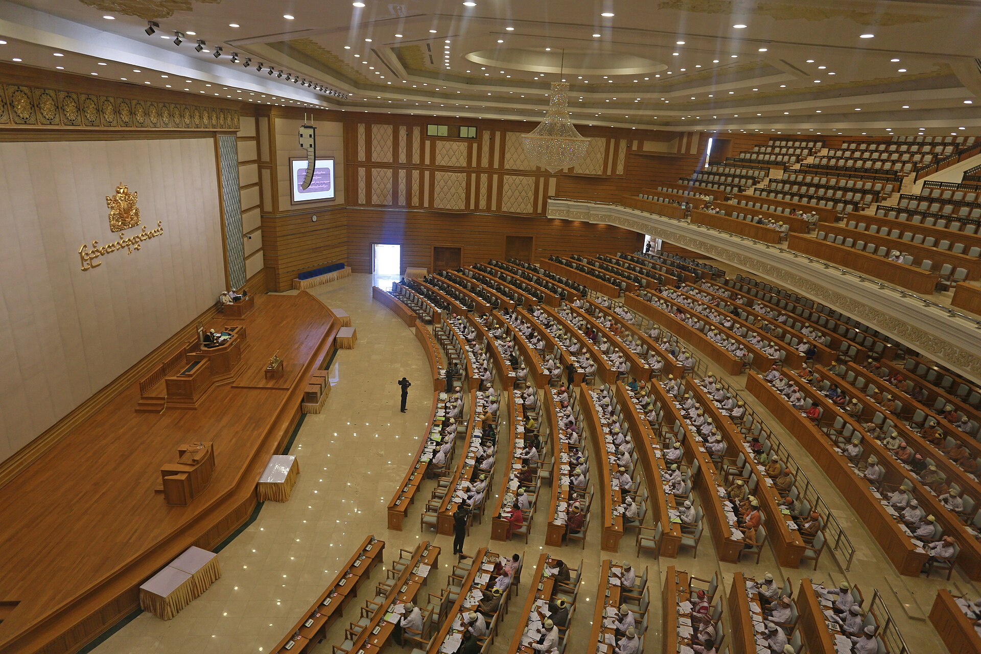 Myanmar's parliament building in Naypyitaw — ASEAN envoy Myanmar civil war talks were held in the capital