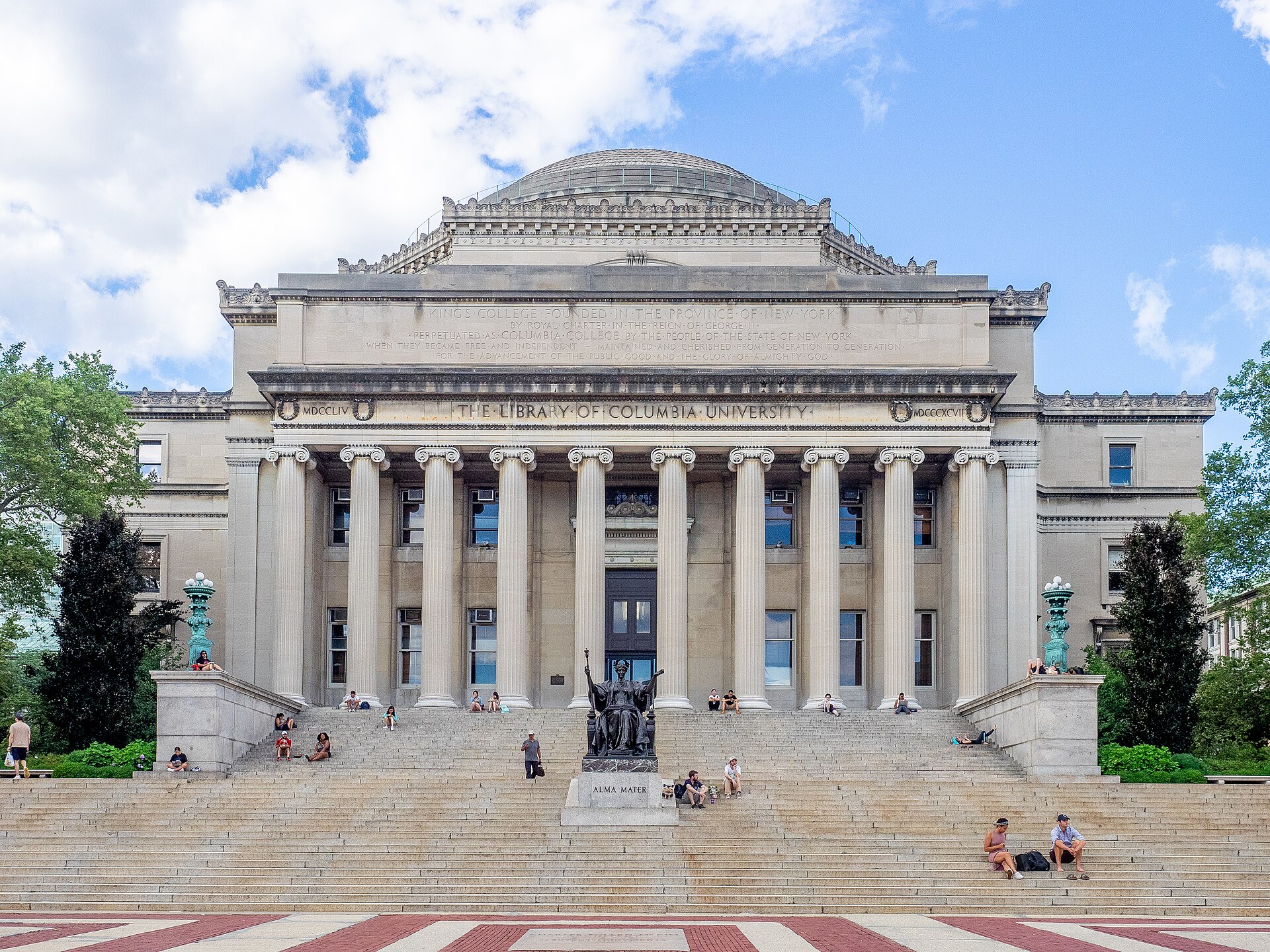Low Memorial Library on Columbia University's Morningside Heights campus, site of October 7 anniversary demonstrations