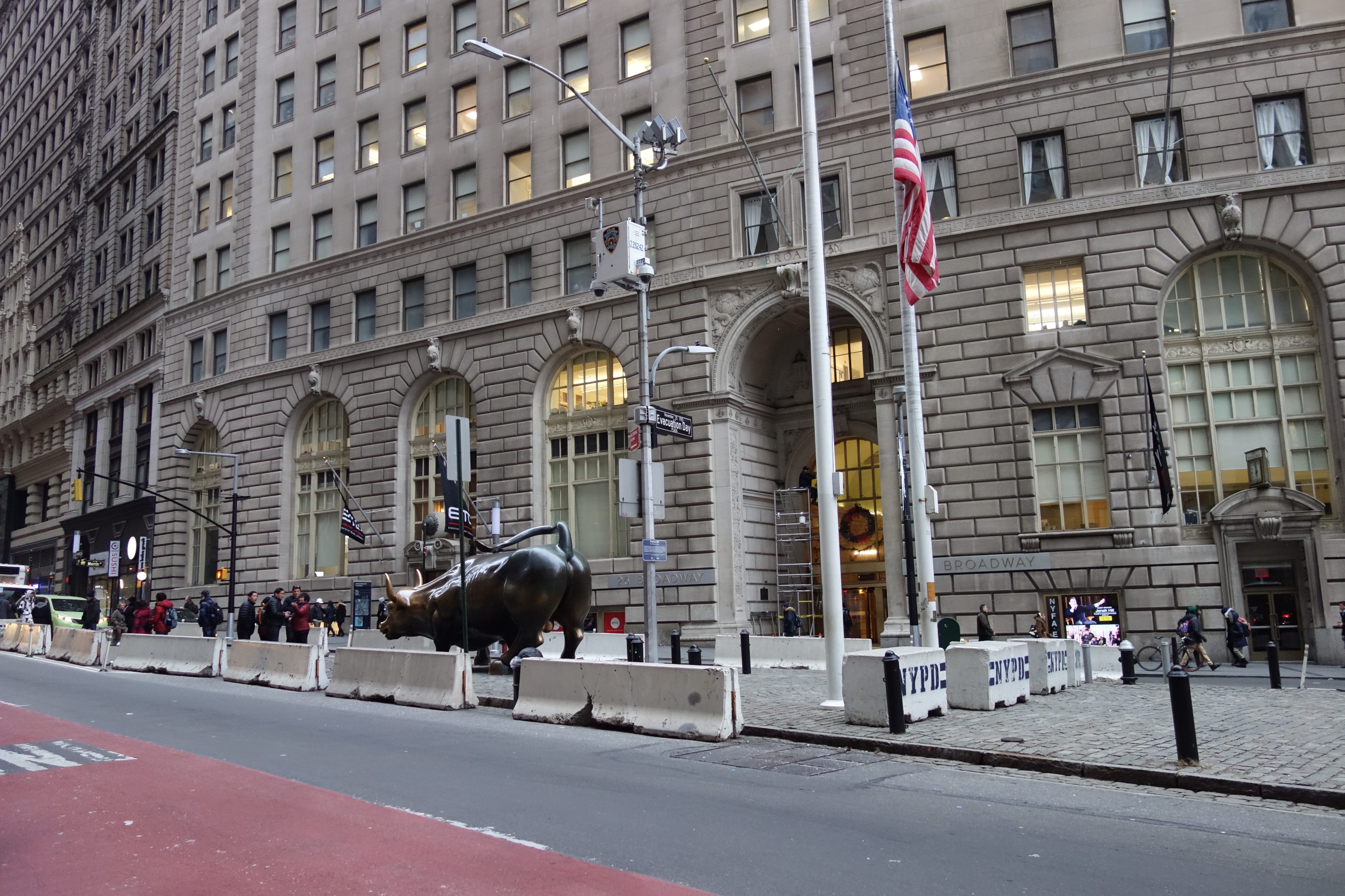 The Charging Bull statue at Bowling Green in New York — file photo for stock market today October 17 2026