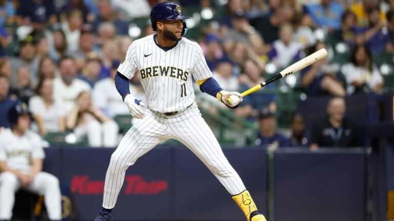 Jackson Chourio at the plate for Milwaukee in a September 2024 context photograph