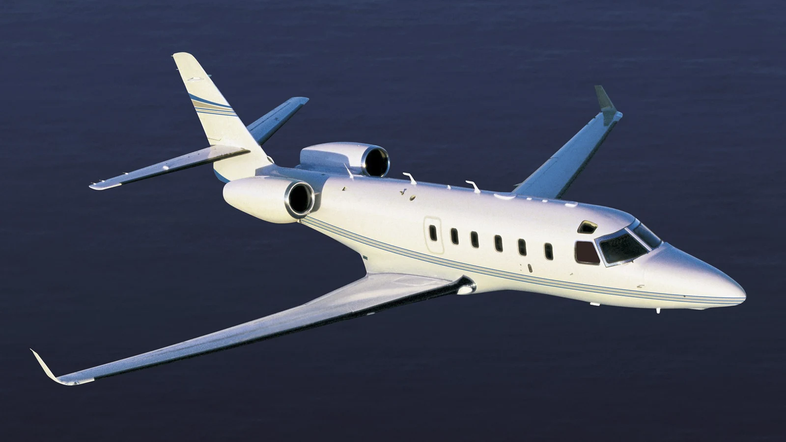 A Gulfstream G100 business jet, the aircraft type in the missing air ambulance Nantucket search