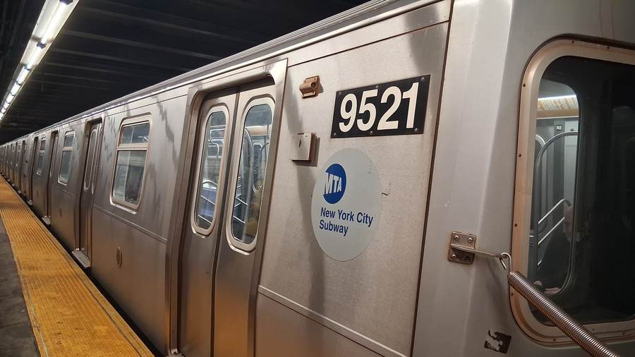 An R160 subway car like those serving the J train — the Queens J train subway stabbing erupted on a packed J train approaching Woodhaven Boulevard (file image, not the incident train)