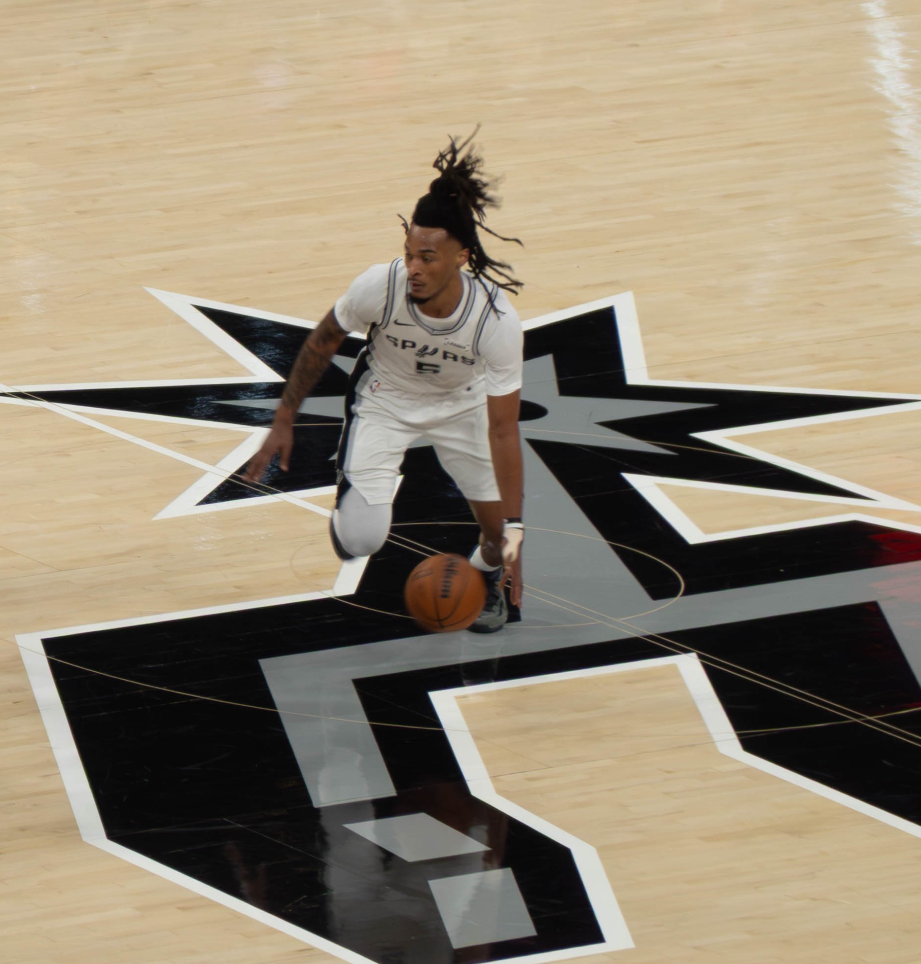 Stephon Castle of the San Antonio Spurs, who scored 19 points against Dallas