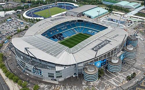 Manchester City's Etihad Stadium as the reported financial charges verdict puts the club's future under scrutiny