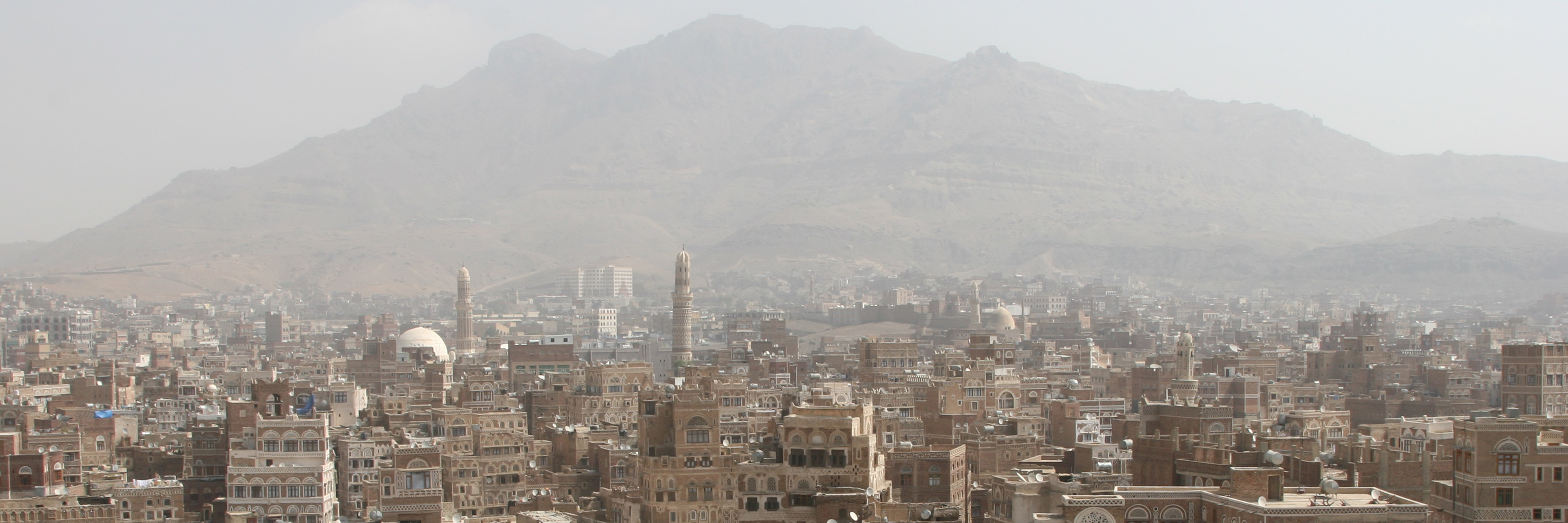 Panorama of Sanaa, Yemen's capital, controlled by the Houthis since 2014