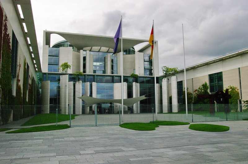 The Federal Chancellery in Berlin, where Germany's Cabinet met before announcing the COSCO-Zippel prohibition